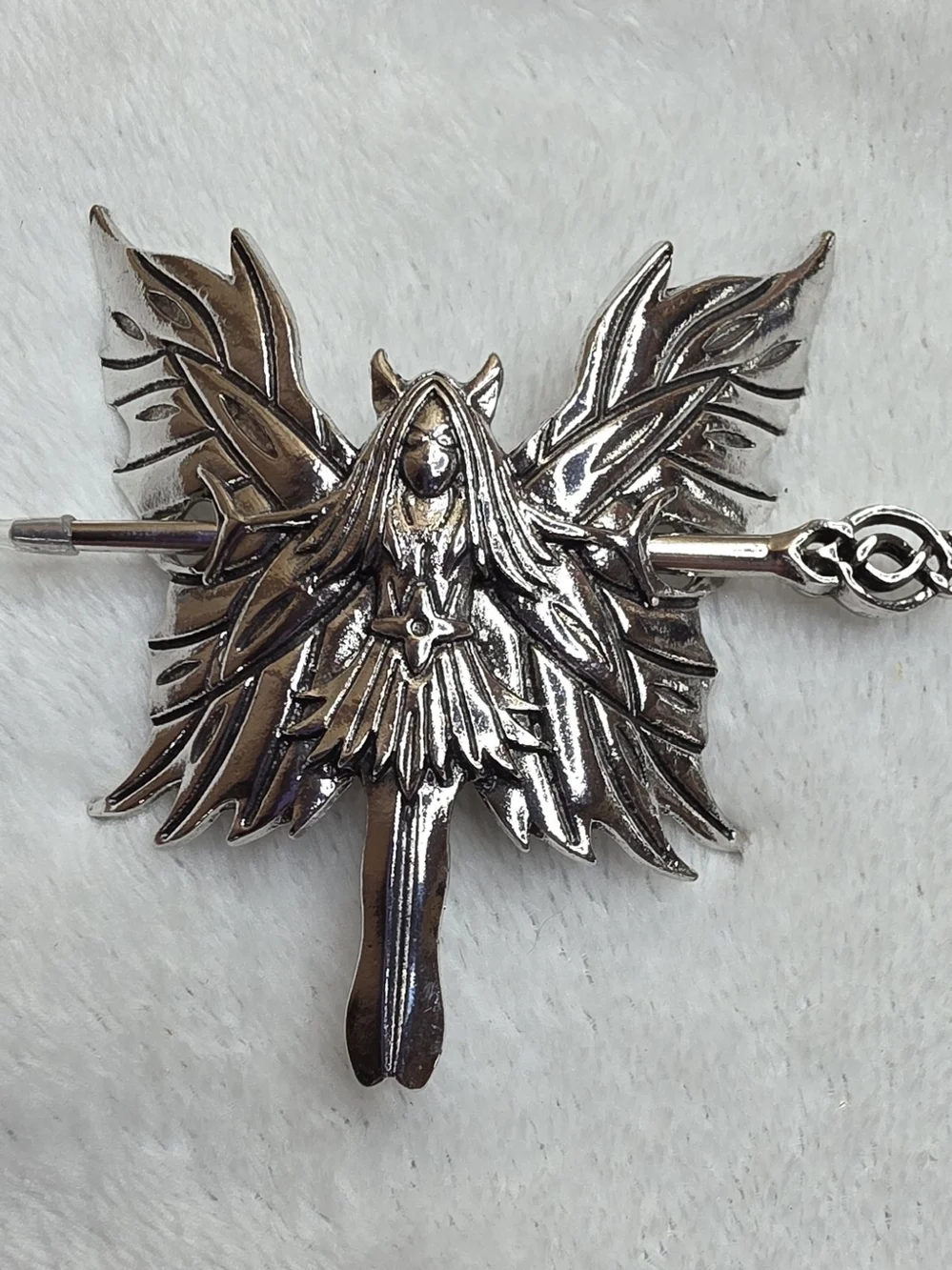 Silver Fairy Wing Hair Pin  Slide